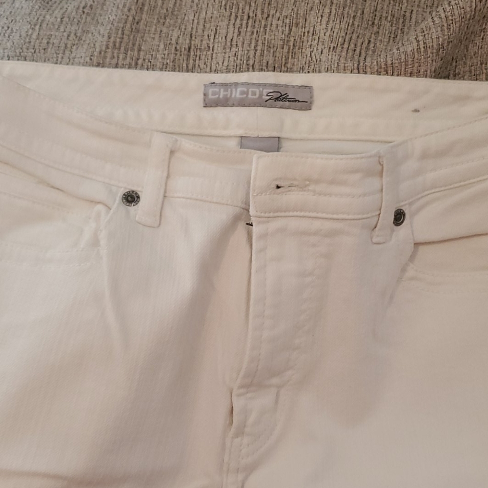 Chico's white denim jeans